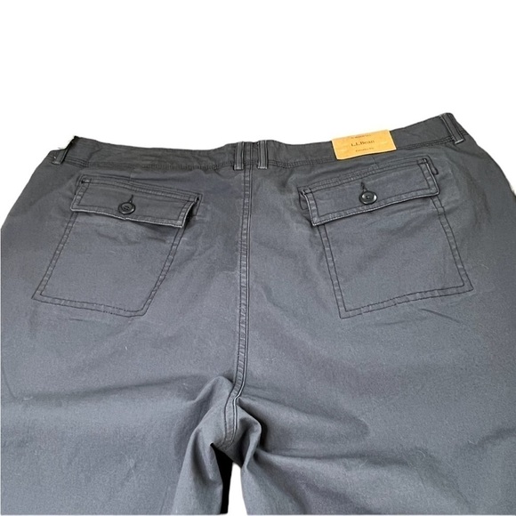 NWT L.L. Bean Stretch Canvas Cargo Flannel Lined Pants Navy Women's 20MT - Picture 9 of 16